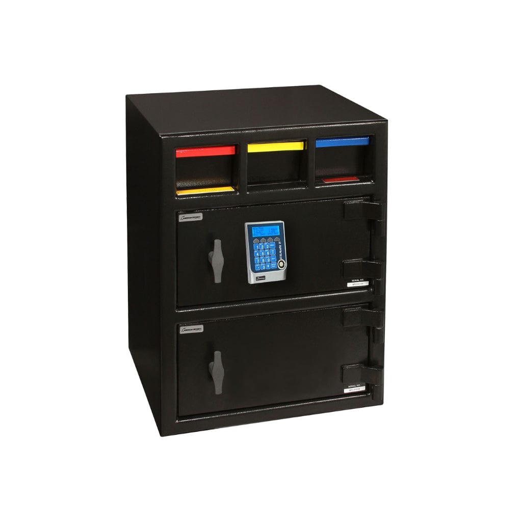 AmSec MM28203-DROP-ESLAUDITII American Security Double Door Depository Safe | B-Rated | Drop Drawer