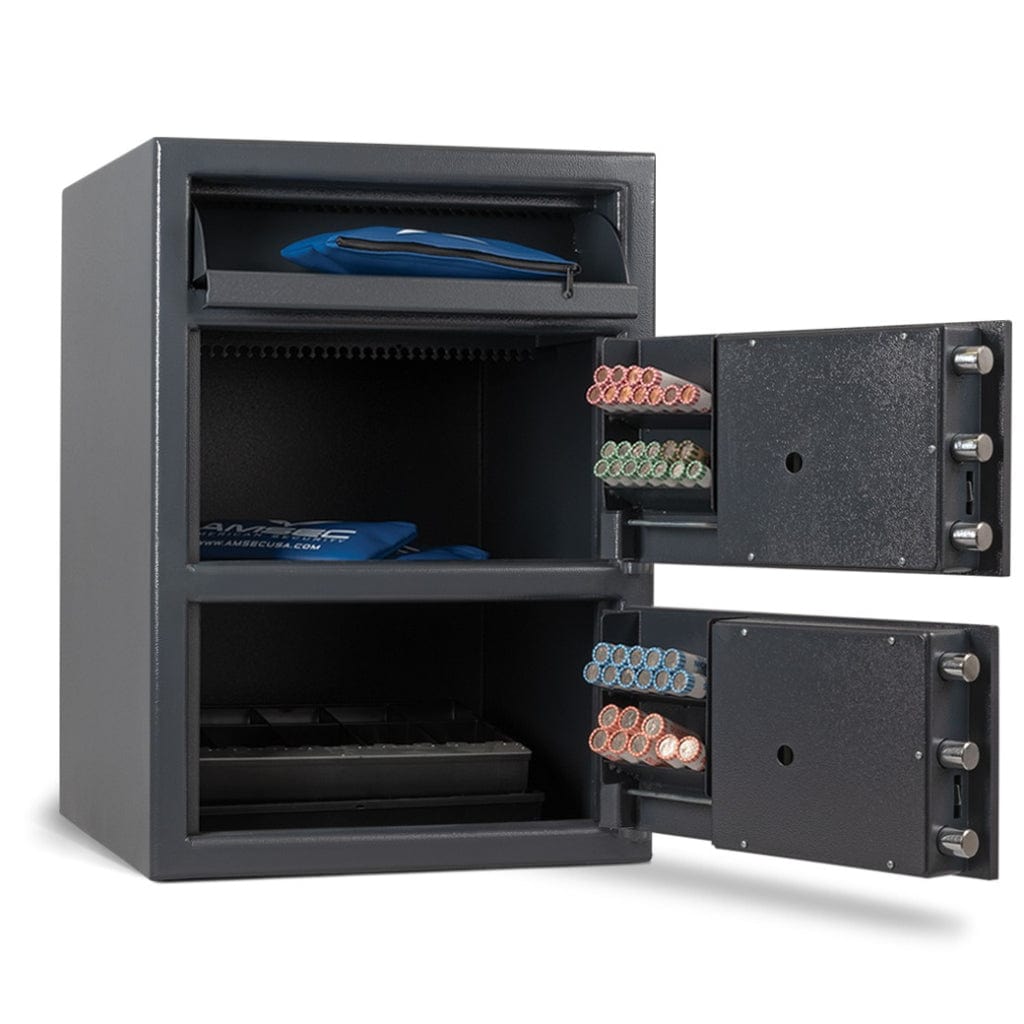 AmSec MM2820TOP-DROPESLAUDIT American Security Double Door Depository Safe | B-Rated | Top Drop