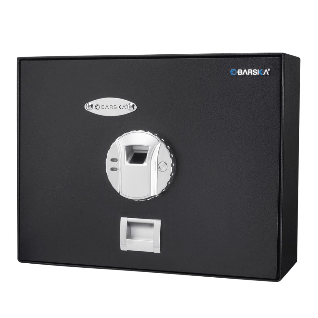 Barska AX11556 Biometric Security Safe | 0.23 Cubic Feet | Top Opening Drawer Biometric Security Safe