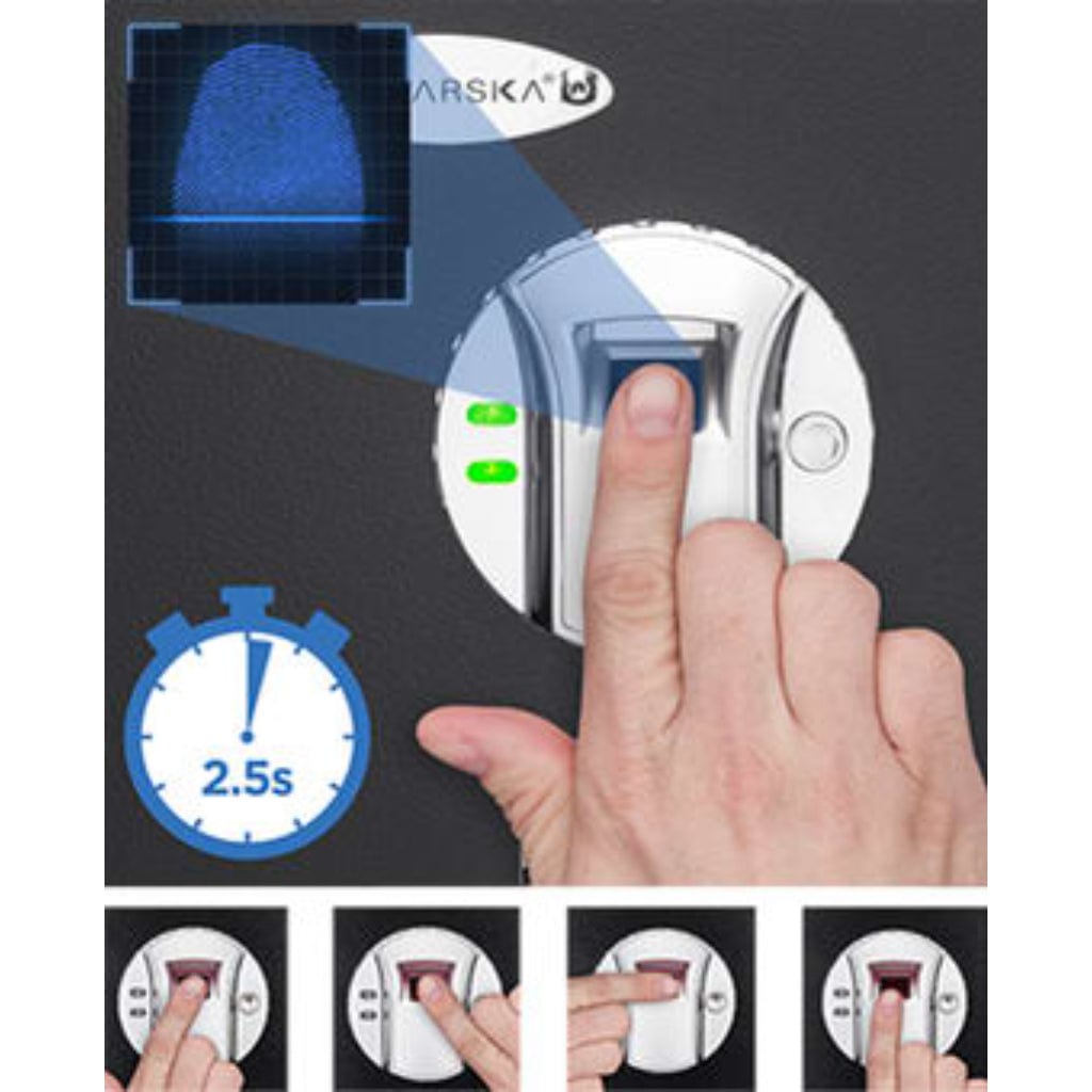 Barska AX11556 Biometric Security Safe | 0.23 Cubic Feet | Top Opening Drawer Biometric Security Safe