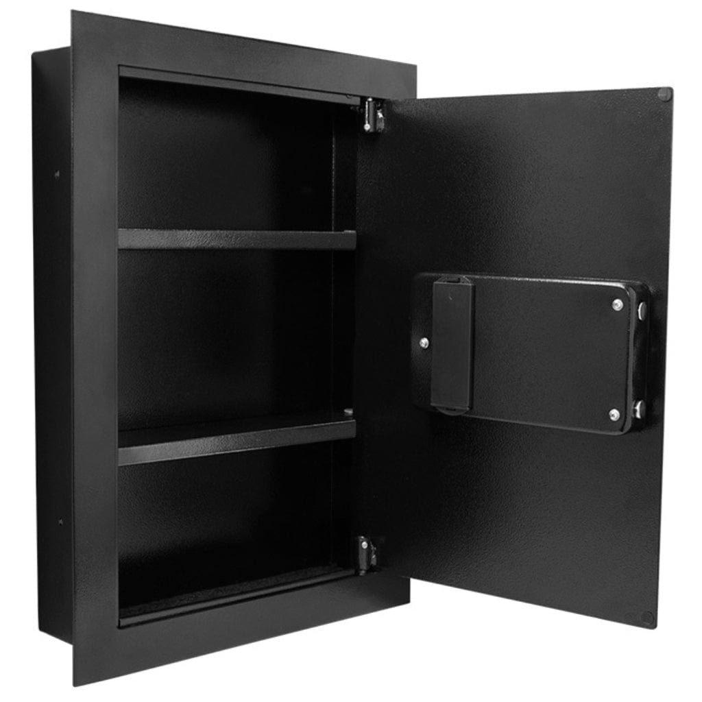 Barska AX12038/AX13030/AX13034 Biometric Wall Safe | 0.52 Cubic Feet | Black Right Opening/White Right Opening/Black Left Opening