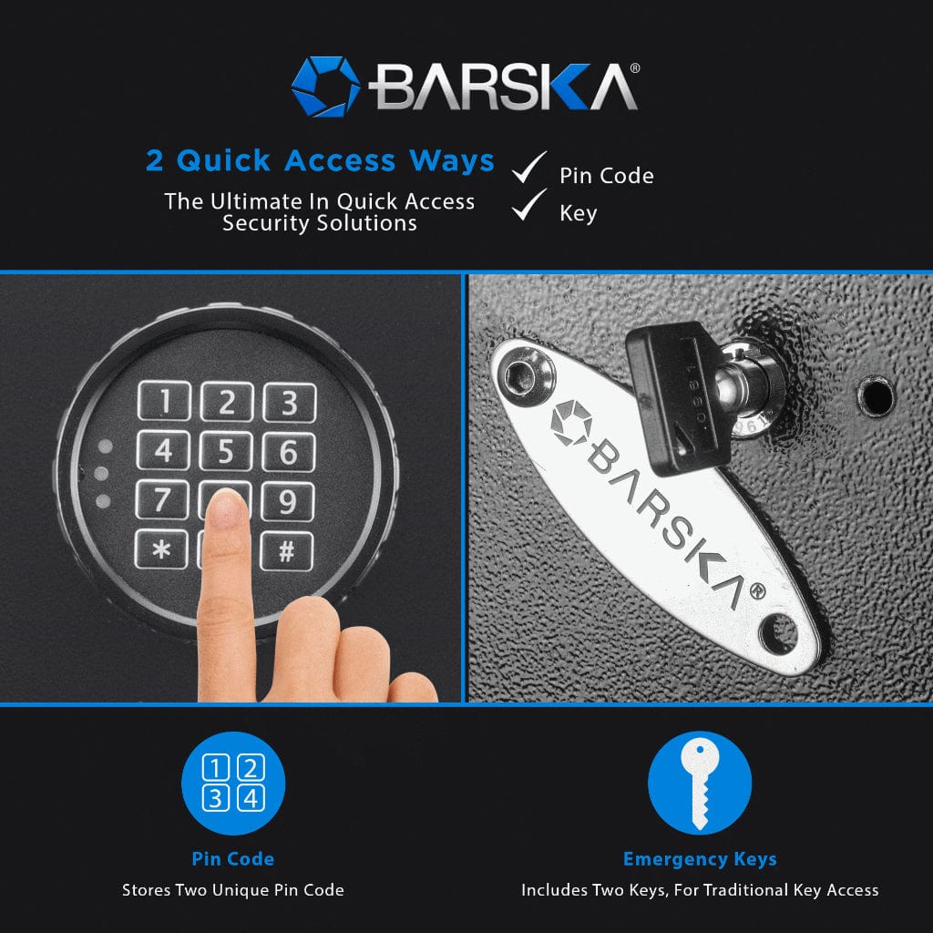 Barska AX13328 Digital Keypad Security Rifle Safe | 14 Position Rifle Rack | 7.87 Cubic Feet