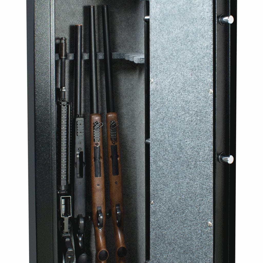 Barska AX13646 Biometric Quick Access Keypad Rifle Safe | Large Safe Capacity | 10 Position Rifle Rack