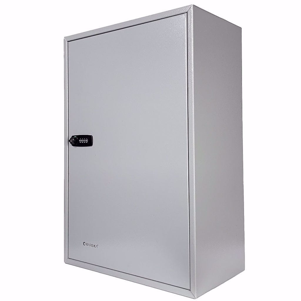 Barska CB13562/CB13352/CB13238 Multi-Key Lock Boxes | 300 Position Key Adjustable Cabinet with Combination Lock/Key Lock | Gray/Black Finish Combination Lock / Gray