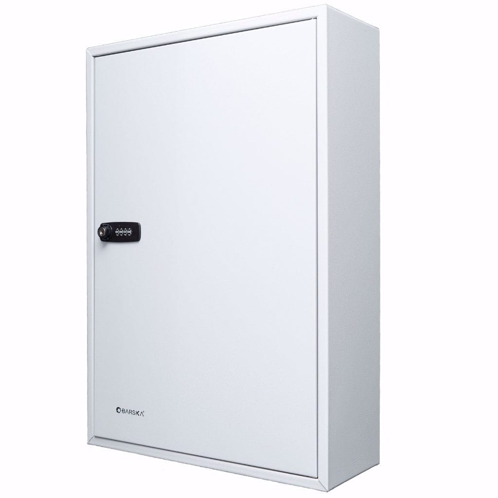 Barska CB13564/CB13266 Multi-Key Lock Boxes | 200 Position Key Adjustable Cabinet with Combination Lock | Gray/Black Finish Gray