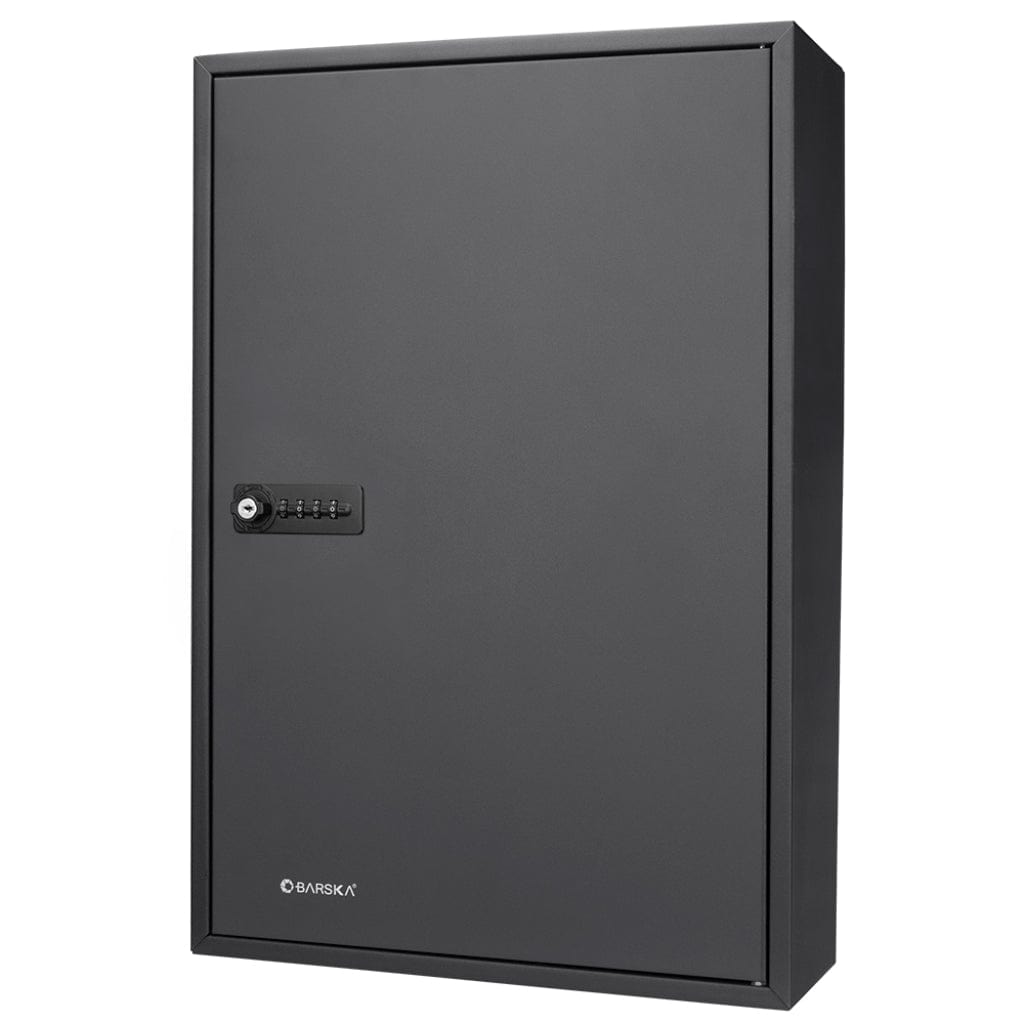 Barska CB13564/CB13266 Multi-Key Lock Boxes | 200 Position Key Adjustable Cabinet with Combination Lock | Gray/Black Finish Gray