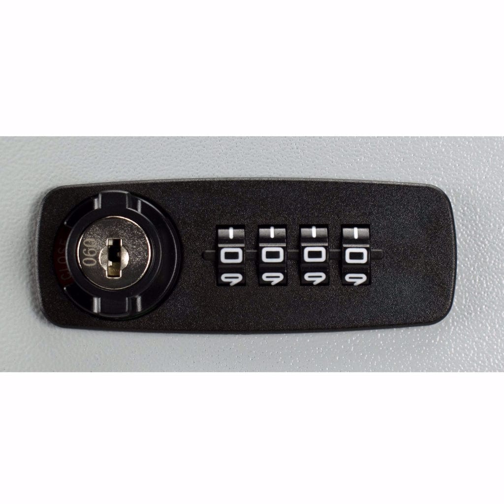 Barska CB13600/CB12494 Multi-Key Lock Boxes | 240 Position Key Cabinet with Combination/Key Lock and White Tags | Gray Finish