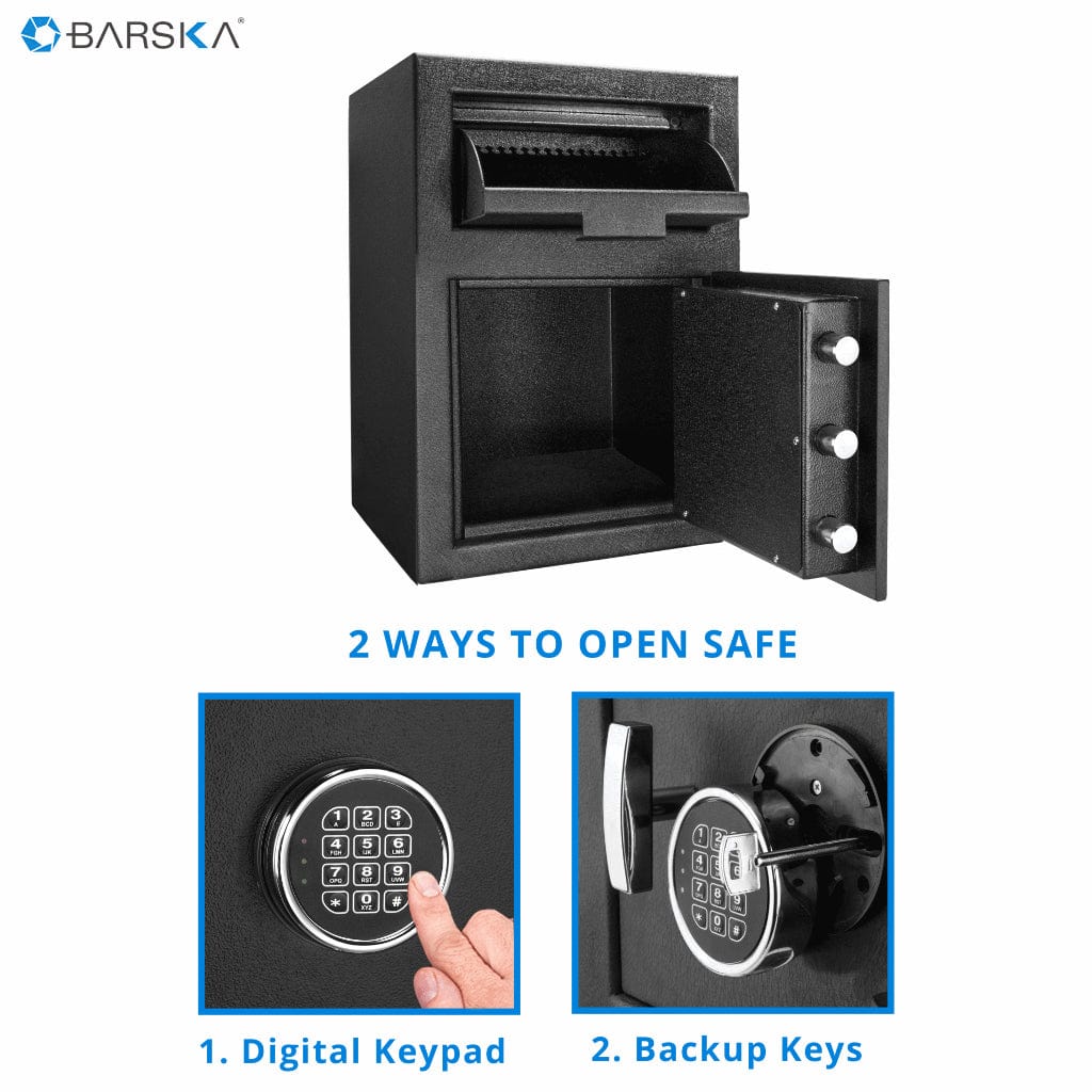 Barska 1.12 Cubic Ft Slot Keypad Depository Safe AX13314