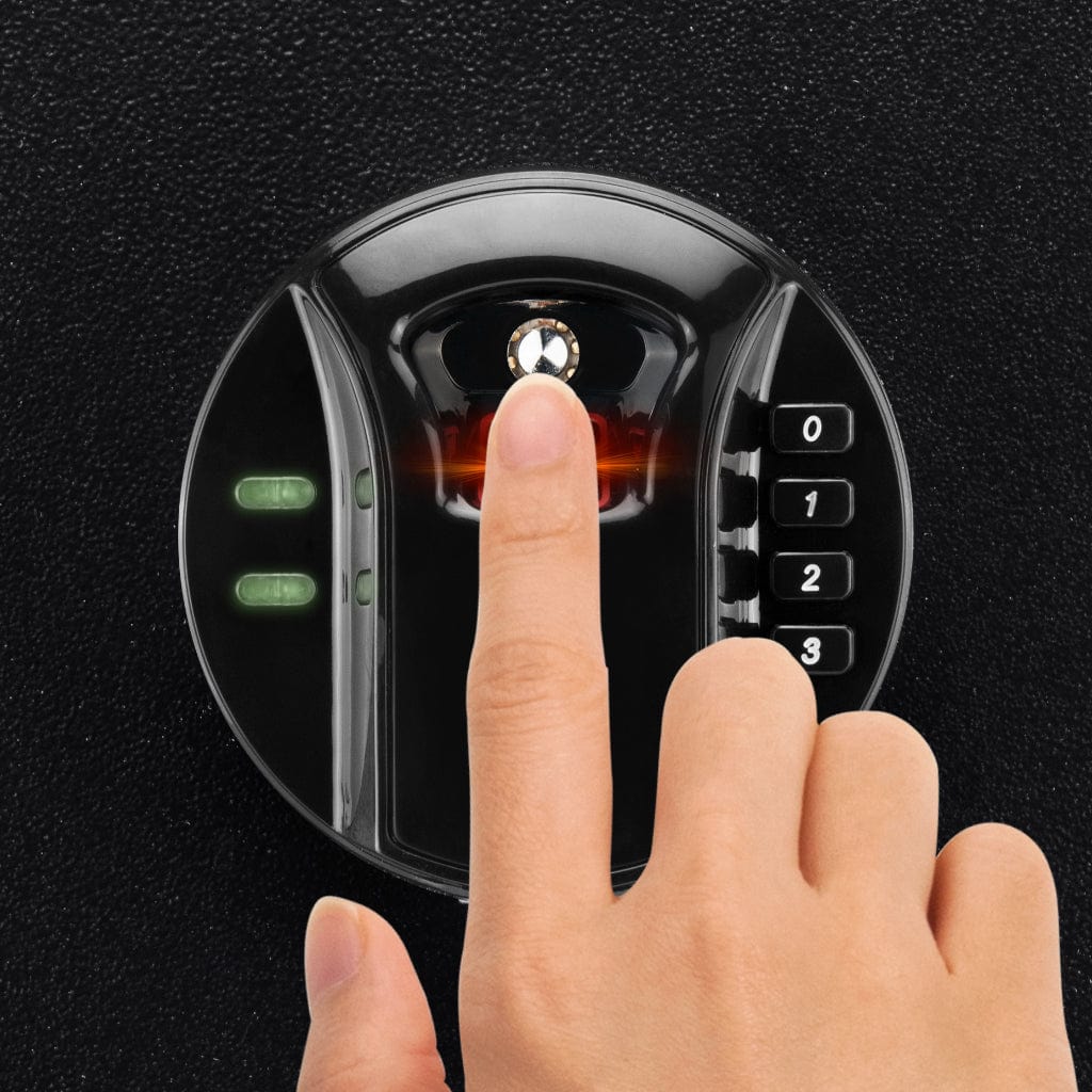 Barska HQ100 Biometric Digital Keypad Safe AX12476 | 0.46 Cubic Feet Home/Office Safe