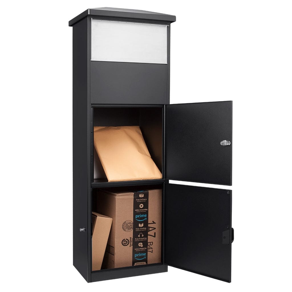 Barska MPB-600 Mail/Parcel Drop Box CB13332 | Stainless Steel Drop Door & Package Compartment | Push Button & Key Lock