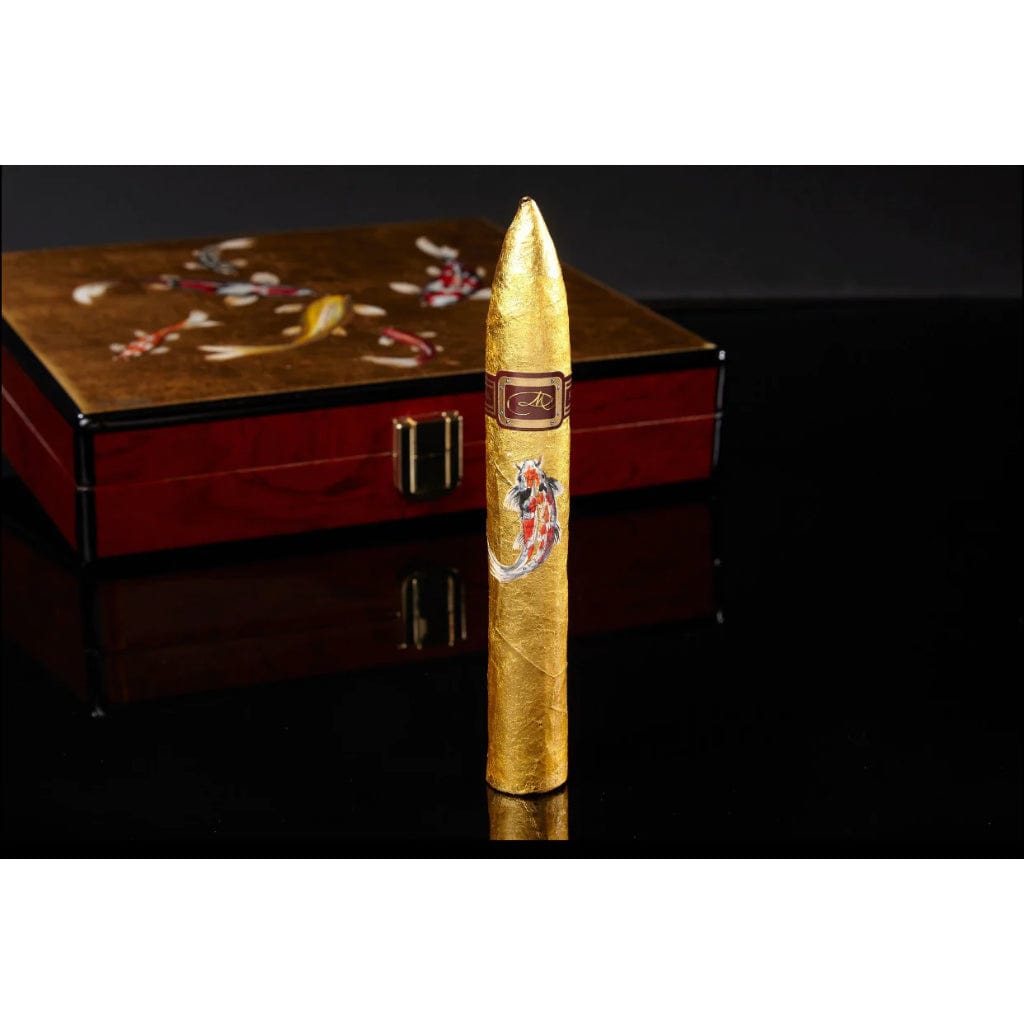 Daniel Marshall 24KT Gold &quot;Day of the Tiger&quot; Humidor Limited Edition | 20 Cigar Capacity | Spanish Cedar Interior