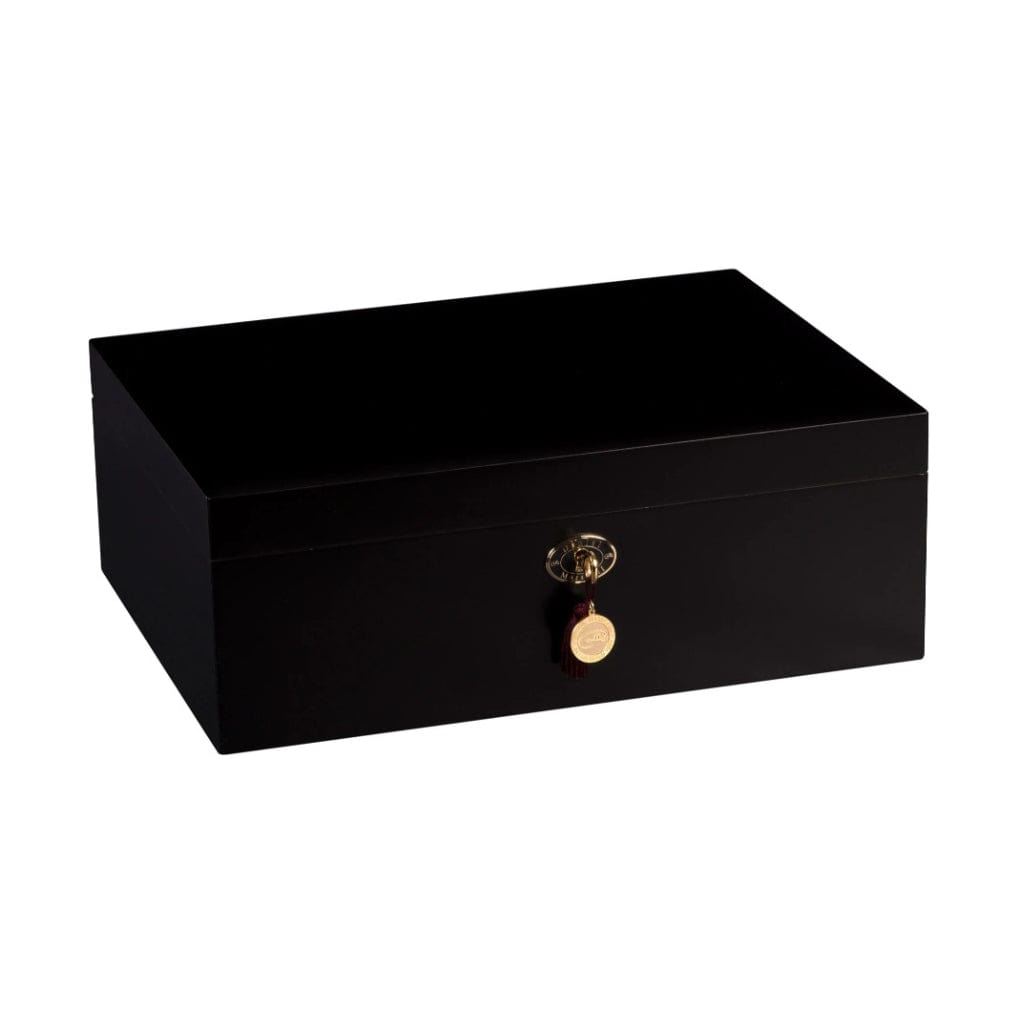 Daniel Marshall Ambiente 125 Cigar Humidor in Black Matte Private Stock | 125 Cigar Capacity | 24kt Gold Plated Hinges & Locks | Spanish Cedar Interior