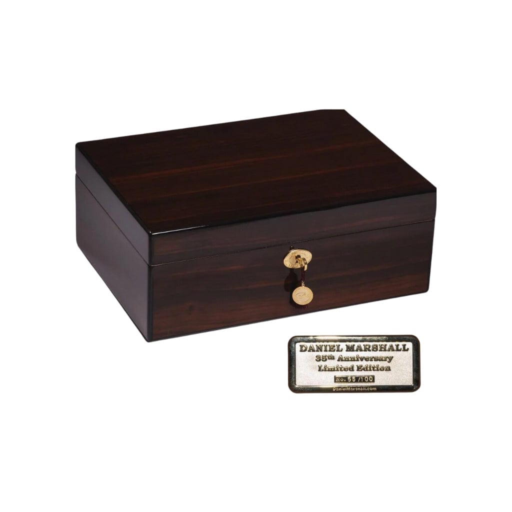 Copy of Daniel Marshall Ambiente 65 Cigar Humidor in Black Matte Private Stock | 65 Cigar Capacity | 24kt Gold Plated Hinges &amp; Locks | Spanish Cedar Interior