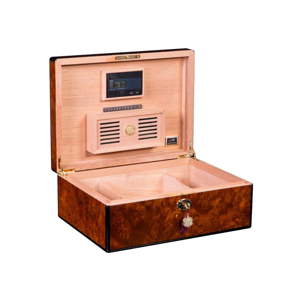 Copy of Daniel Marshall Ambiente 65 Cigar Humidor in Black Matte Private Stock | 65 Cigar Capacity | 24kt Gold Plated Hinges & Locks | Spanish Cedar Interior