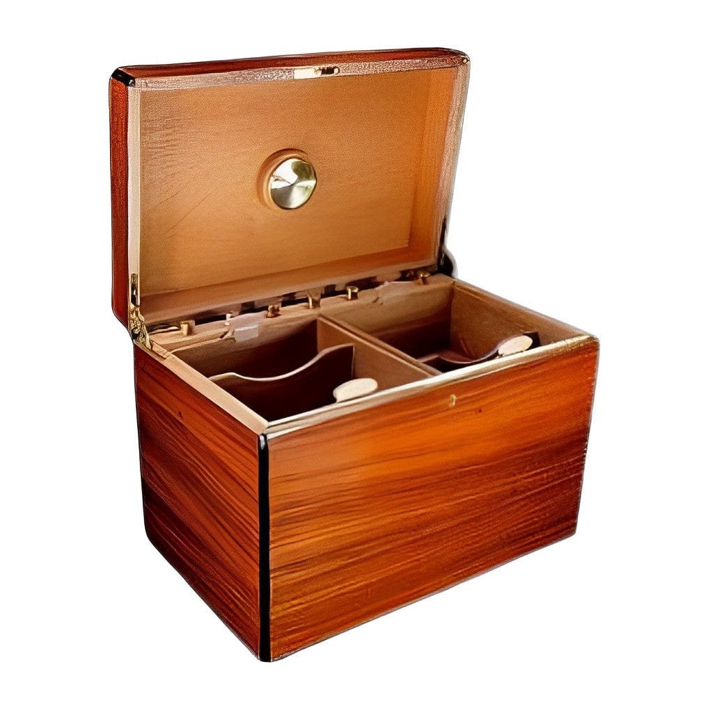 Daniel Marshall Autographed Limited Edition 500 Cigar Humidor in Burl with 4 Lift Out Trays | 500 Cigar Capacity | 24kt Gold Plated Hinges &amp; Locks | Spanish Cedar Interior