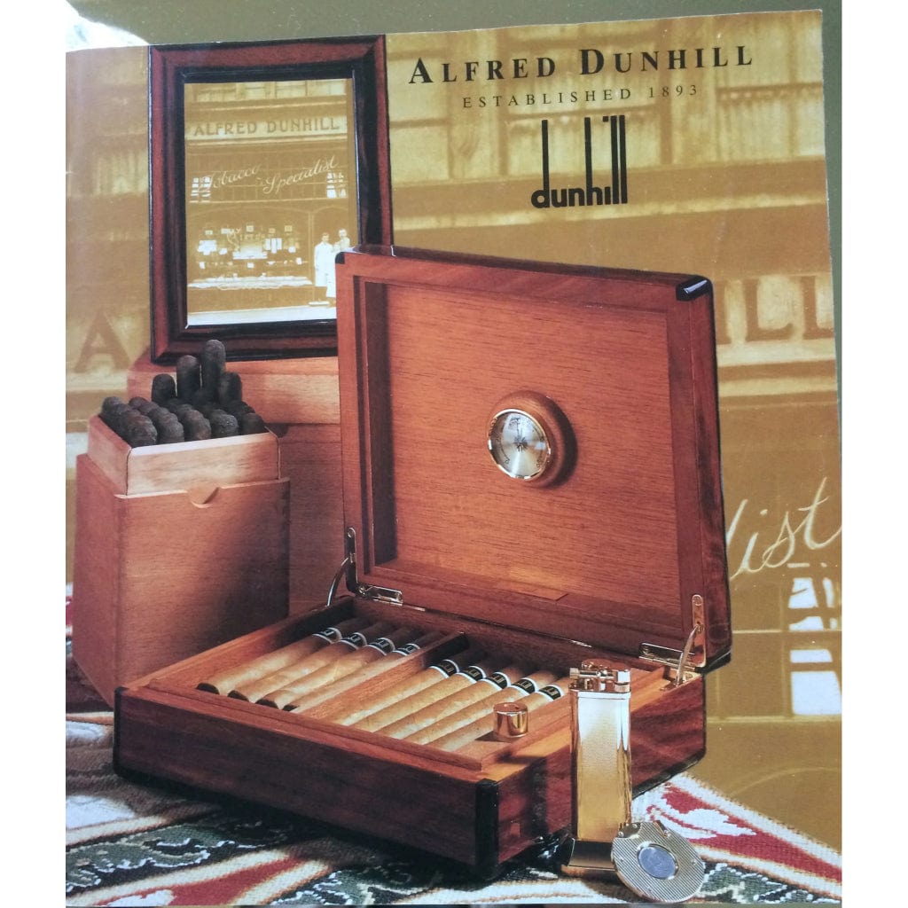 Louis Vuitton Men's Brown Wooden Gold Logo Cigar Humidor Storage Case Box