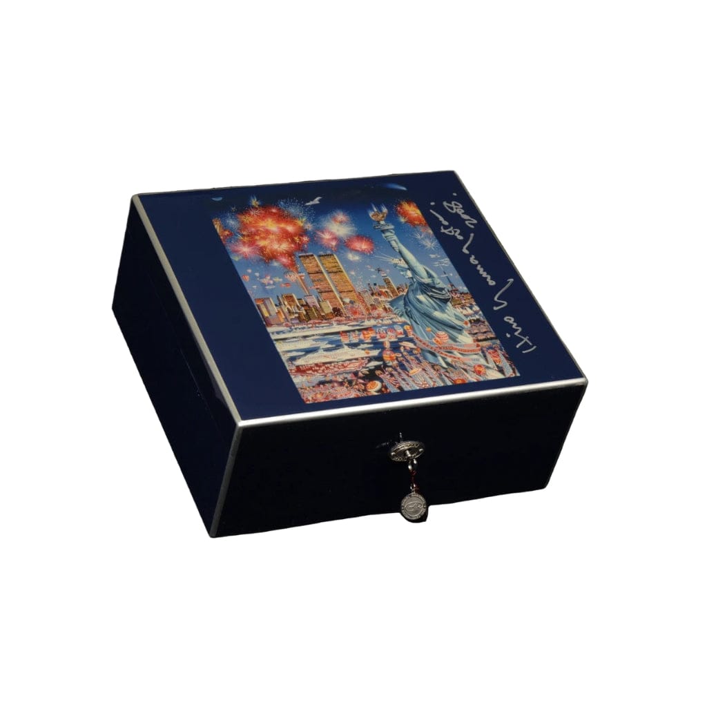 Daniel Marshall "Liberty Humidor" by Japanese Artist Hiro Yamagata Cigar Humidor | 150 Cigar Capacity | Sterling Silver