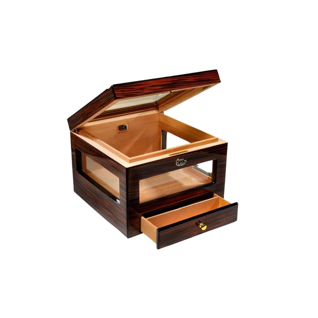 Daniel Marshall Military Cover Presentation Humidor | 15-30 Cigar Capacity | Spanish Cedar Interior