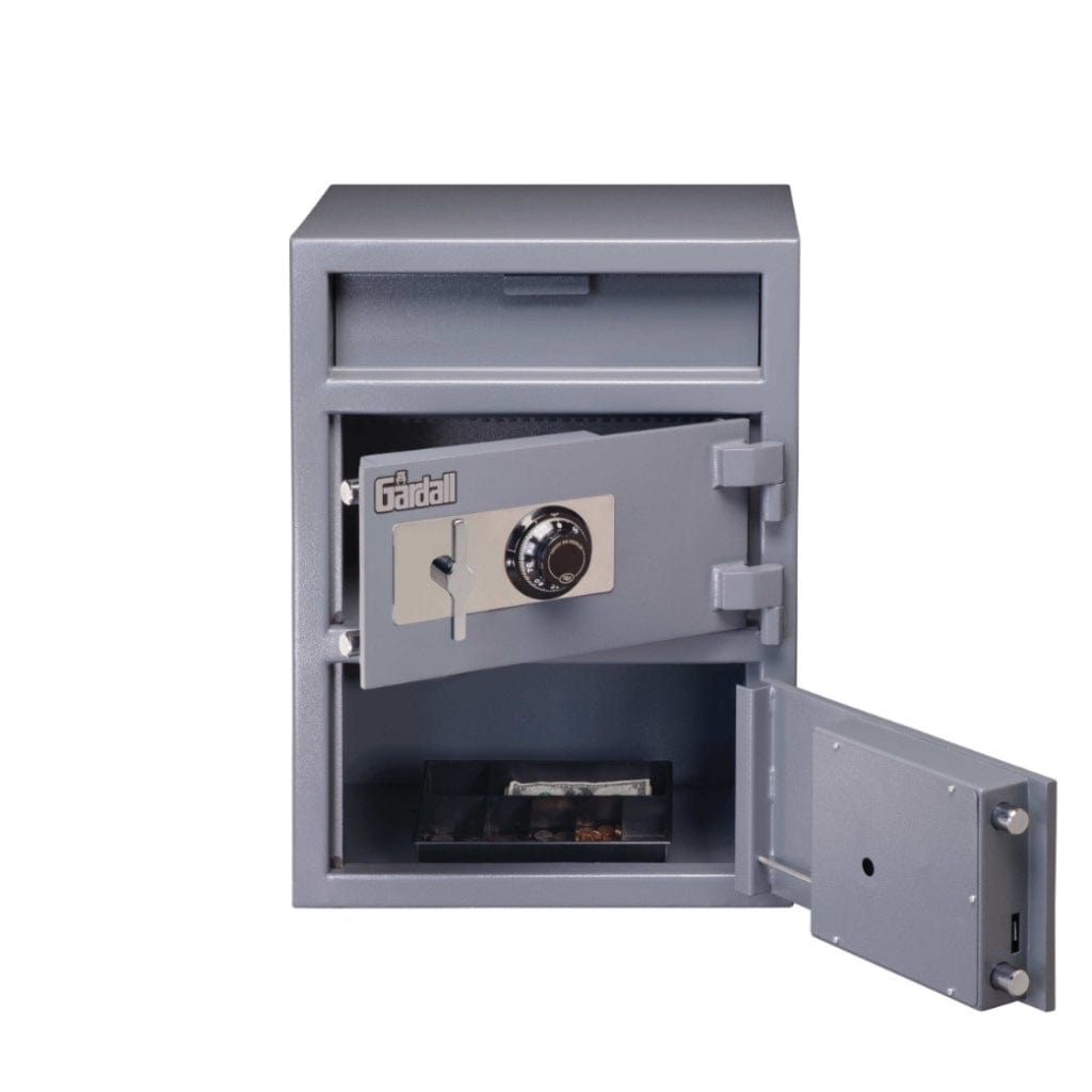 Gardall LCF2820 Commercial Light Duty Depository/Cash Handling Safe | 2 Compartment | Front Drop Door Combination Lock / Combination Lock