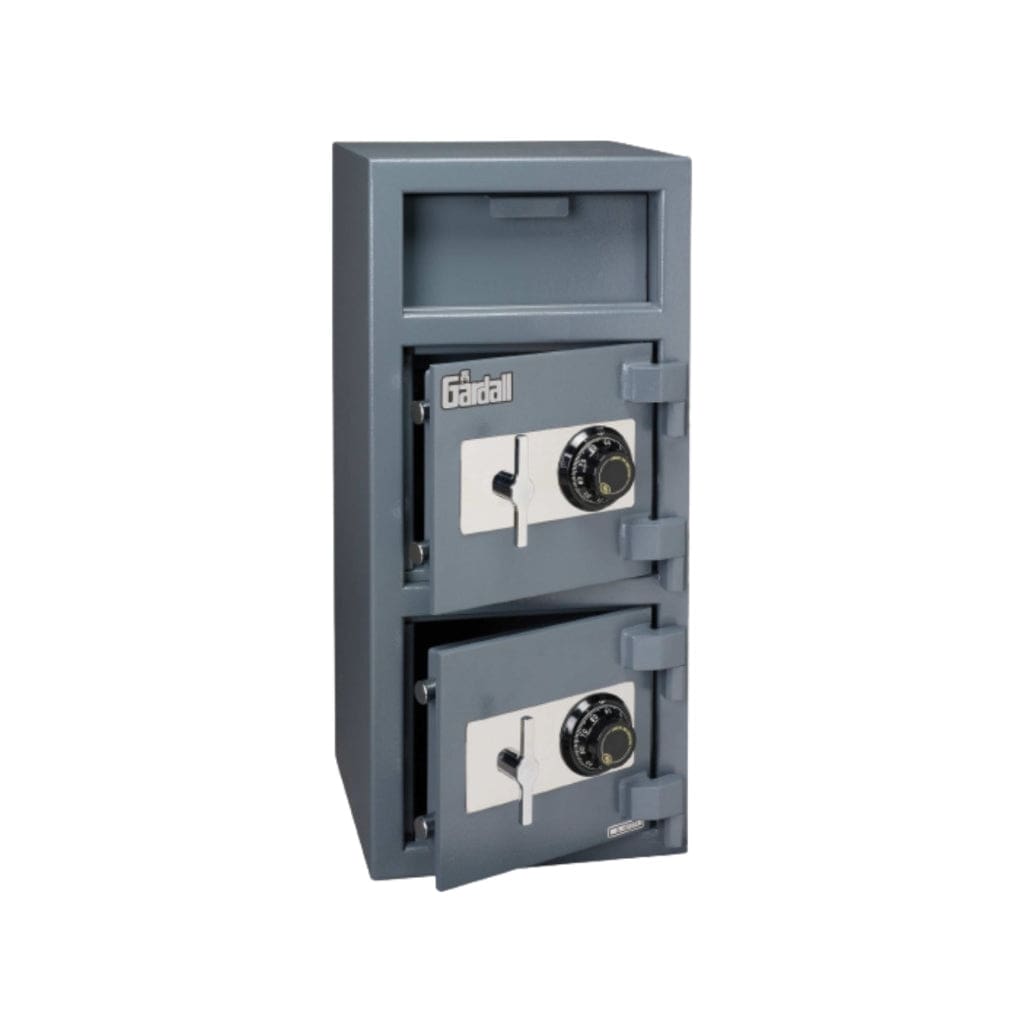 Gardall LCF3214 Commercial Light Duty Depository/Cash Handling Safe | 2 Compartment | Front Drop Door Combination Lock / Combination Lock