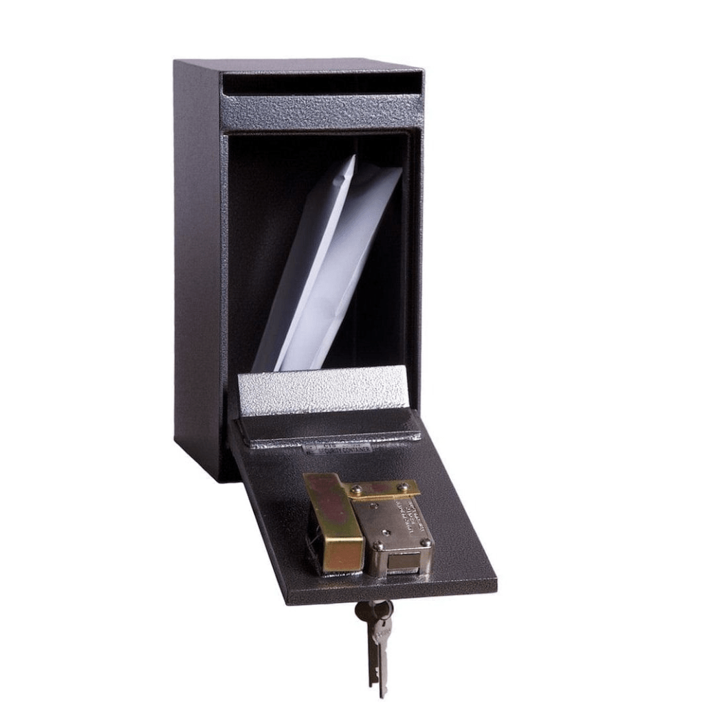 Hollon HDS-01K Drop Slot Safe | B-Rated | 0.20 Cubic Feet | UL Listed Dual Key Lock