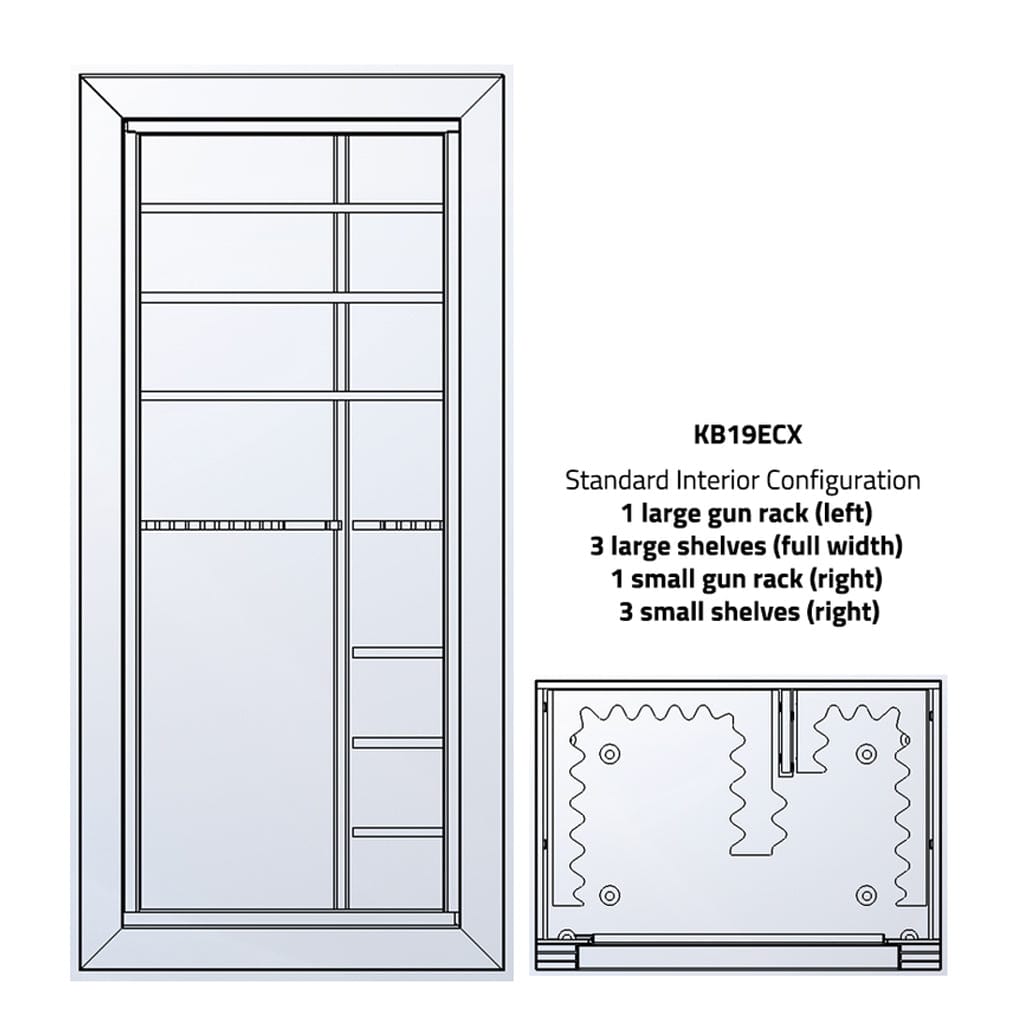 Kodiak KB19ECX Gun Safe by Rhino ǀ 34 Gun Capacity ǀ 30 Min