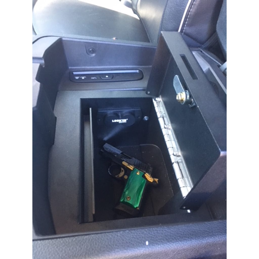 Lock&#39;er Down LD2028CD Console Safe for Dodge Ram 1500 (2013-2019), 2500 &amp; 3500 (2013-2018) | Heavy 12 Gauge Steel | 4 Point Locking System