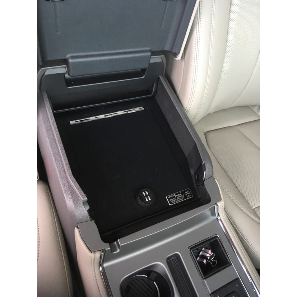 Lock&#39;er Down LD2045EX EXxtreme Console Safe | Ford F150 (2015-2022) | Super Duty | F250/F350 (2017-2022) | Ford Expedition (2018-2022) | Full Floor Console | Heavy 12 Gauge Steel | 4 Point Locking System
