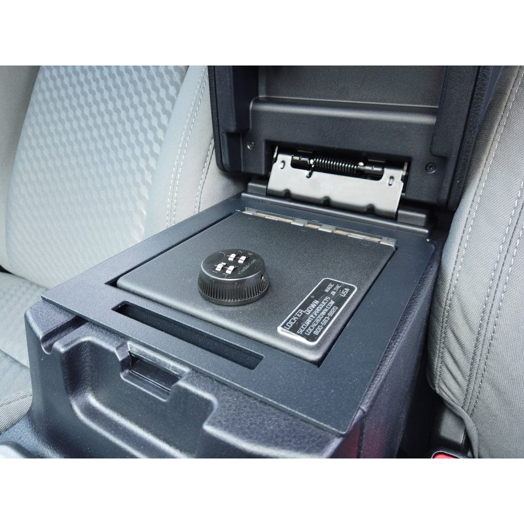 Lock&#39;er Down LD2047 Console Safe for Toyota Tacoma (2016-2023) | Heavy 12 Gauge Steel | 4 Point Locking System