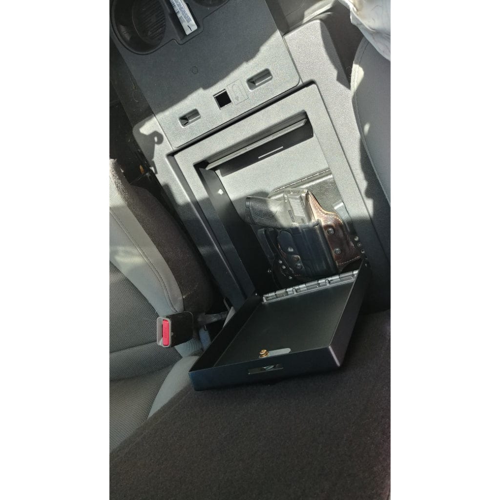 Copy of Lock&#39;er Down LD2055 Console Safe | Ford Super Duty with Split Bench Seat | 4 Self Tapping screws | 16 ½ x 9 ½ x 4 ¼