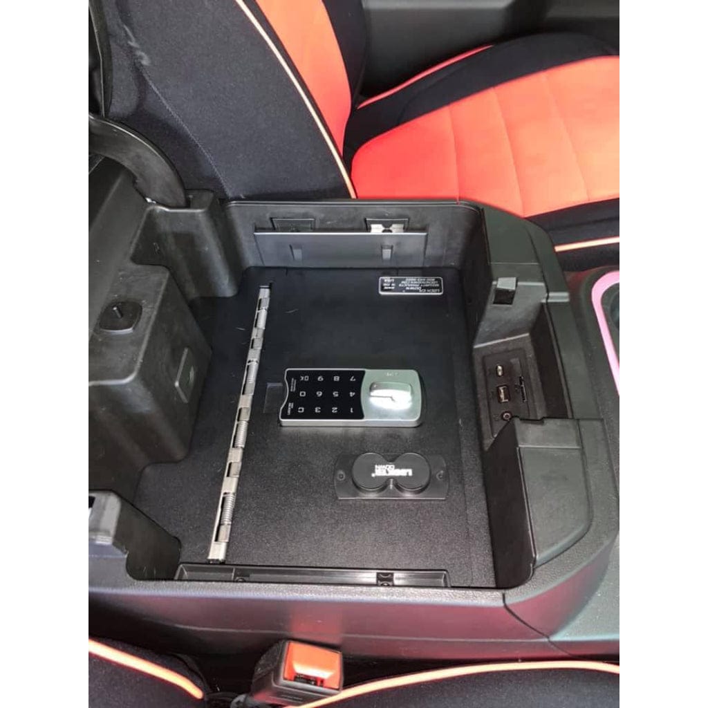 Lock&#39;er Down LD2072EX EXxtreme Console Safe for Chevrolet Silverado 2019 Up &amp; GMC Sierra 1500 Series Plus (2020-2022) All Series Model | Heavy 12 Gauge Steel | 4 Point Locking System