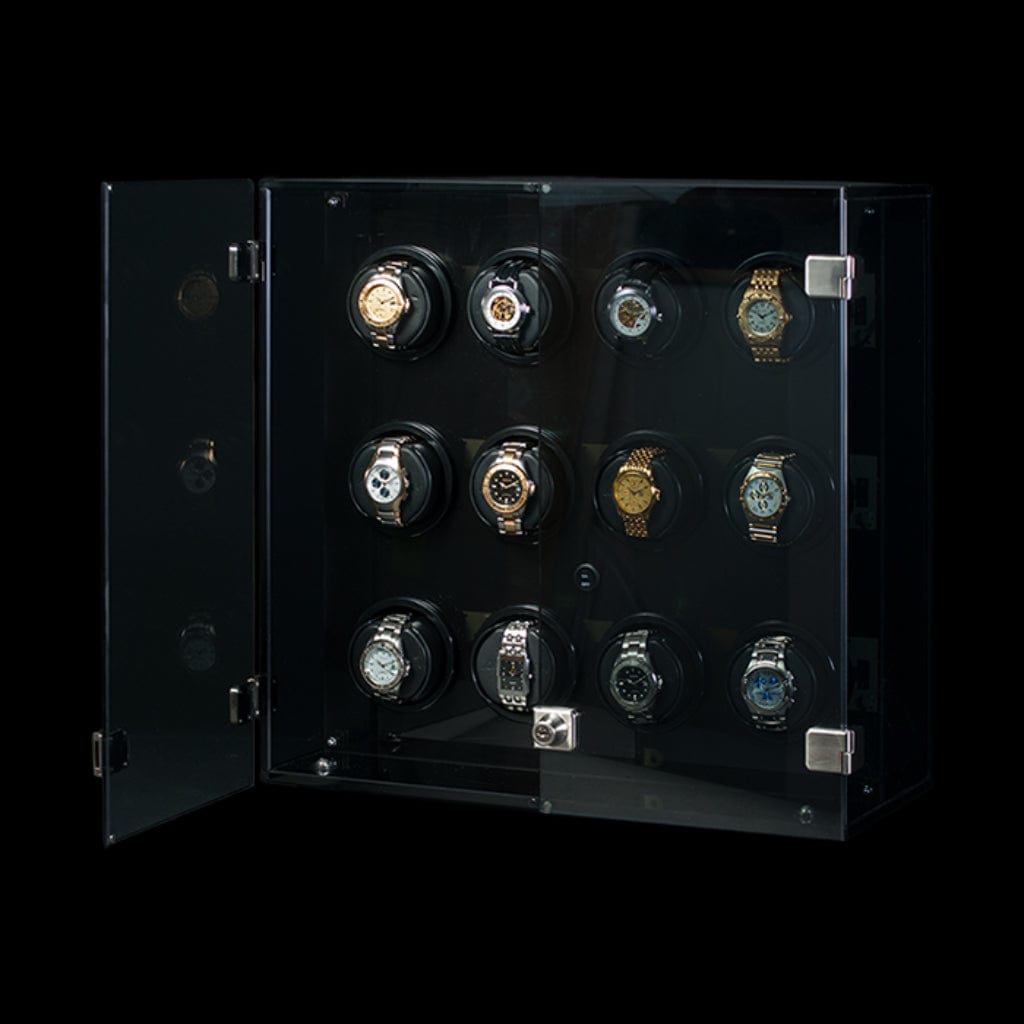 Orbita Milano 12 Milano Series Watch Winder Tempered Glass Case | Rotorwind/Programmable | 12 Watch Winding Capacity