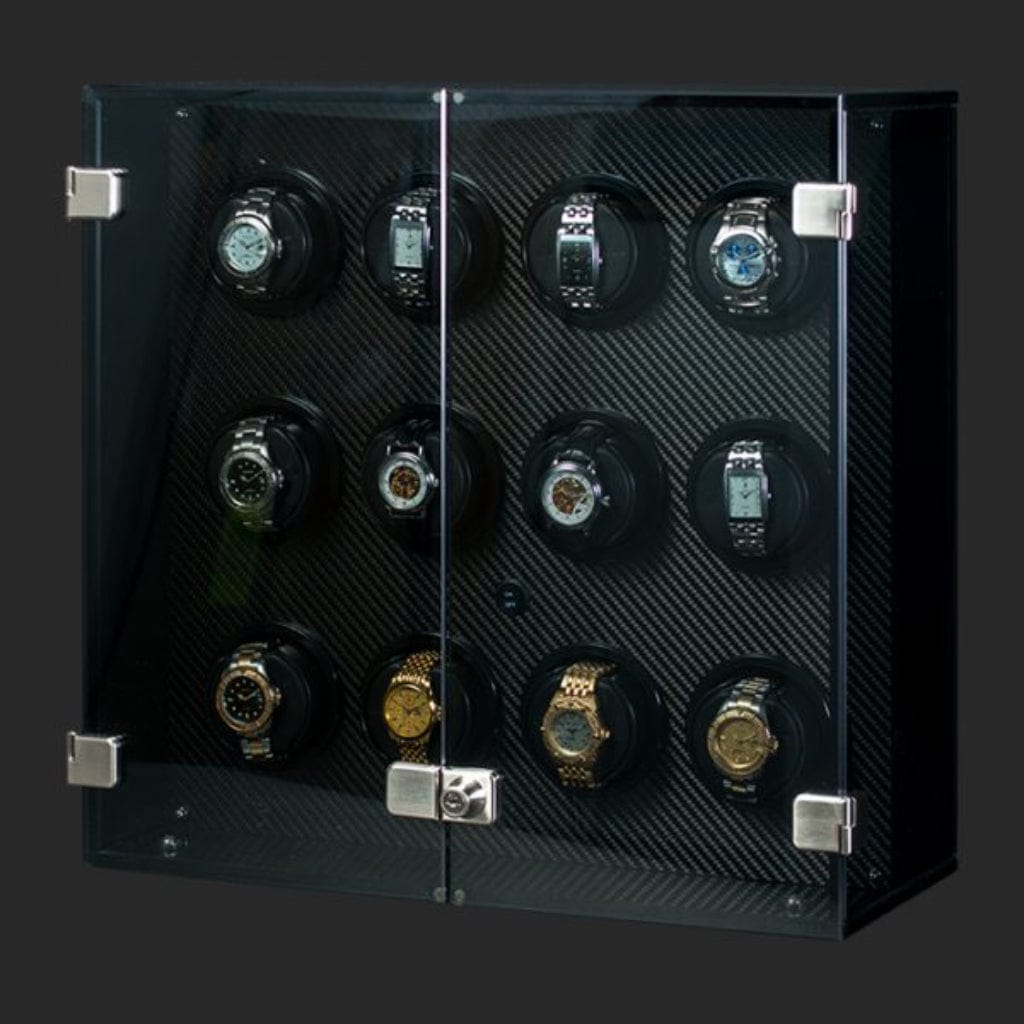 Orbita Milano 12 Milano Series Watch Winder Tempered Glass Case | Rotorwind/Programmable | 12 Watch Winding Capacity