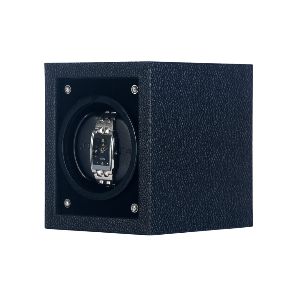 Orbita W02757/W02758 Piccolo 1 Piccolo Series Watch Winder | Rotorwind | Black/Stainless Steel Face Panel | Single Watch Winding Capacity Black