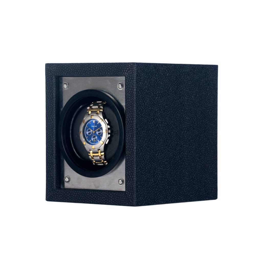 Orbita W02757/W02758 Piccolo 1 Piccolo Series Watch Winder | Rotorwind | Black/Stainless Steel Face Panel | Single Watch Winding Capacity Black