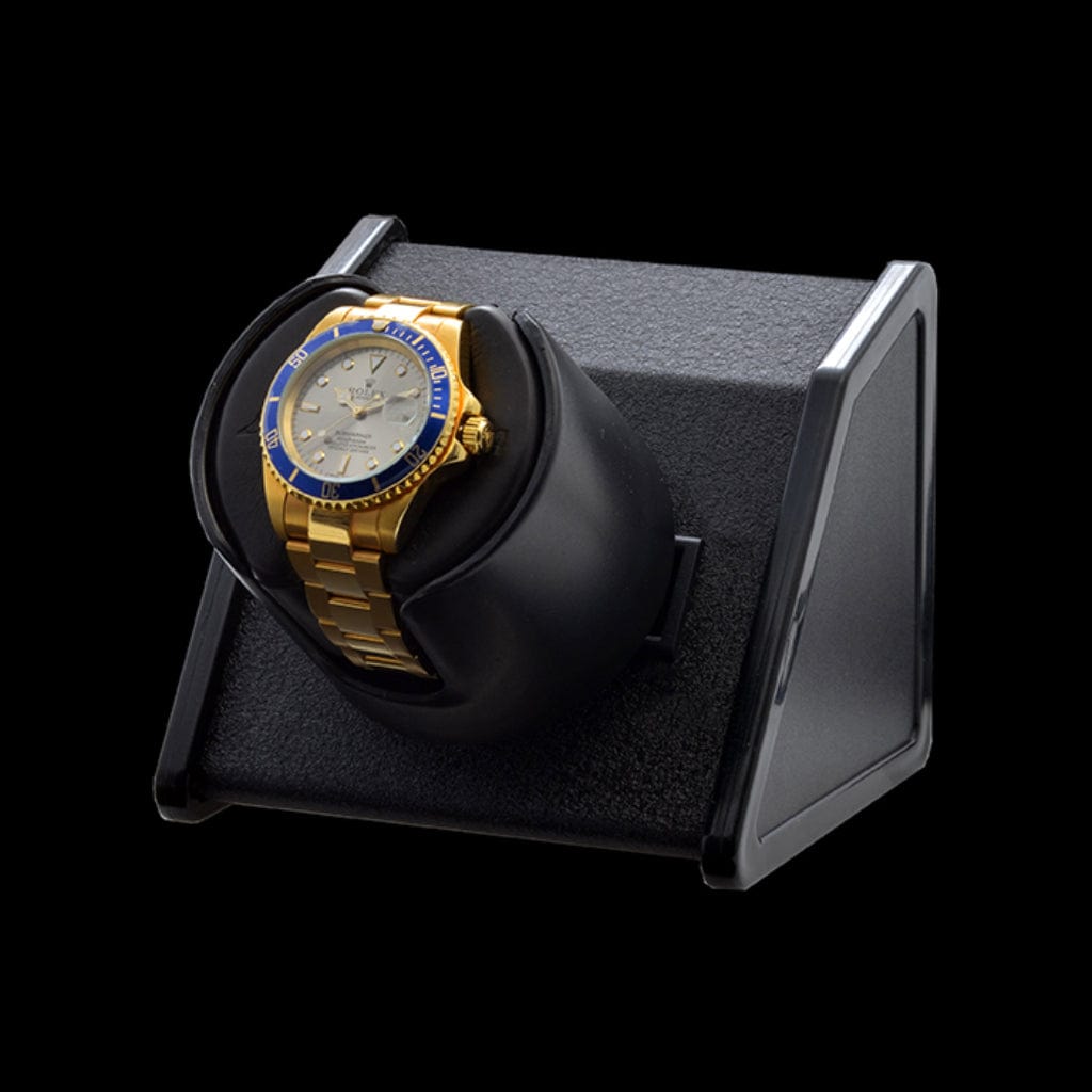 Orbita Sparta 1 Open Bold Sparta Series Watch Winder | Rotorwind | Powder-Coated Finish | Single Watch Capacity Black