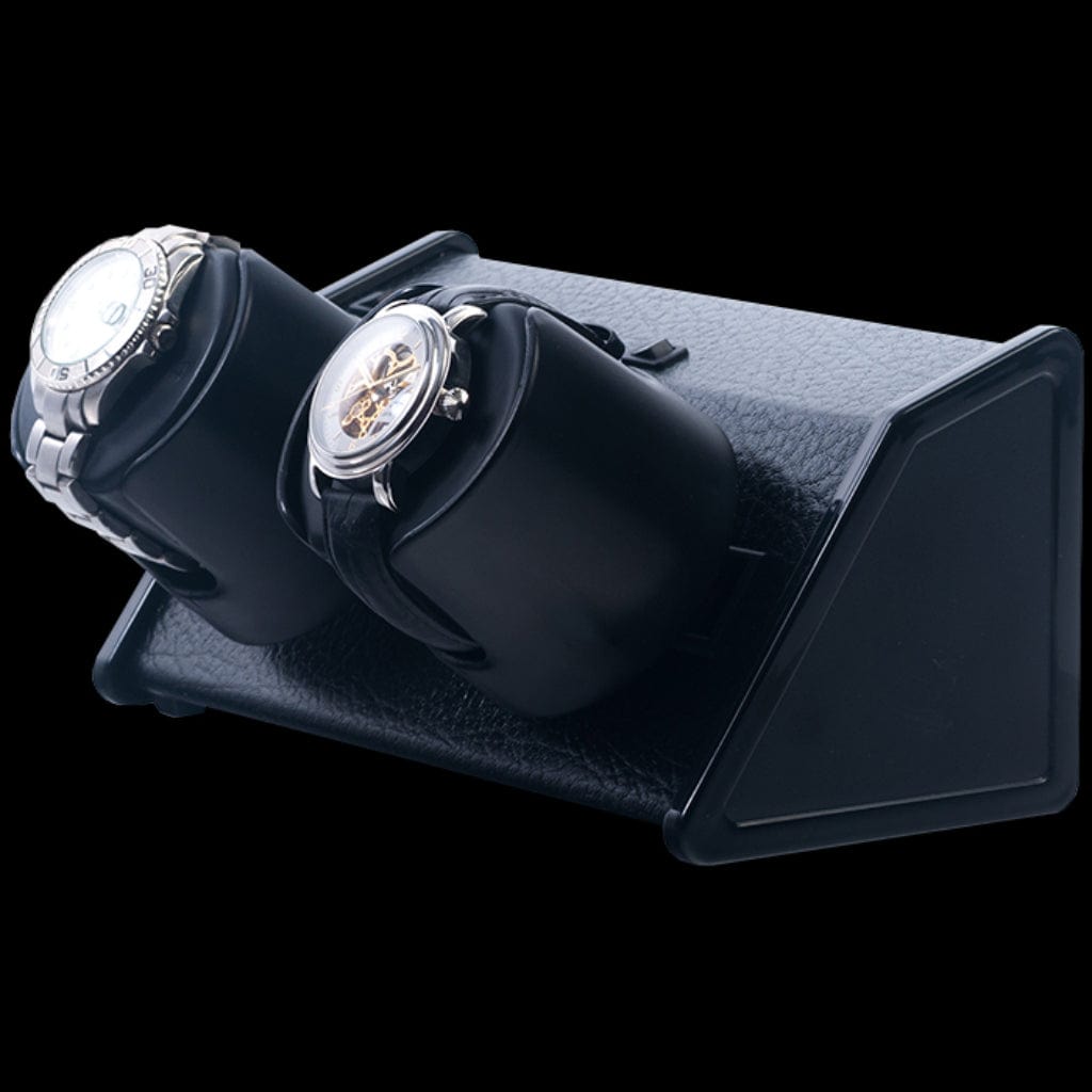 Orbita W05570/W05580 Sparta 2 Open Leatherette Sparta Series Watch Winder | Rotorwind | Black/Brown Leatherette | 2 Watch Capacity
