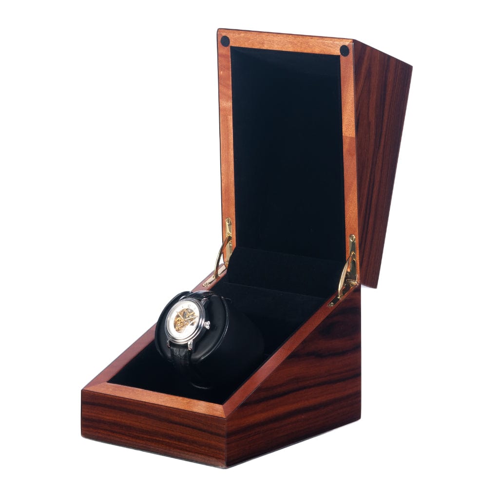 Orbita W06541/W06542 Sparta 1 Deluxe Sparta Series Watch Winder | Rotorwind | Teak/Burl Case Finish | Single Watch Capacity