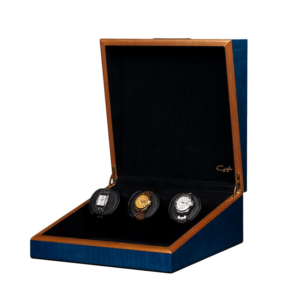 Orbita W20052 Blue Marlin Artisan Series Watch Winder | Rotorwind Movement | 3 Watch Winding Capacity