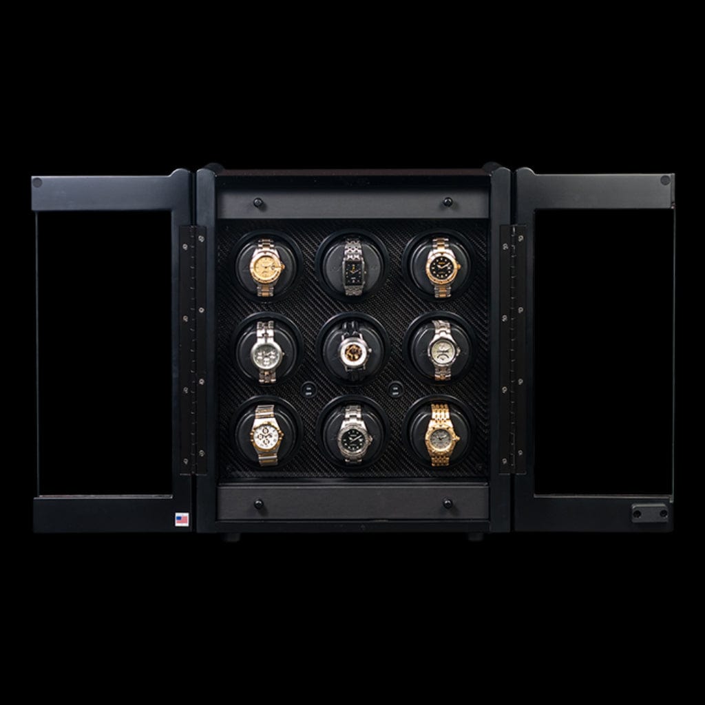 Orbita W70007/W70008 Avanti 9 Avanti Series Watch Winder Cabinet | Rotorwind/Programmable | 9 Watch Winding Capacity