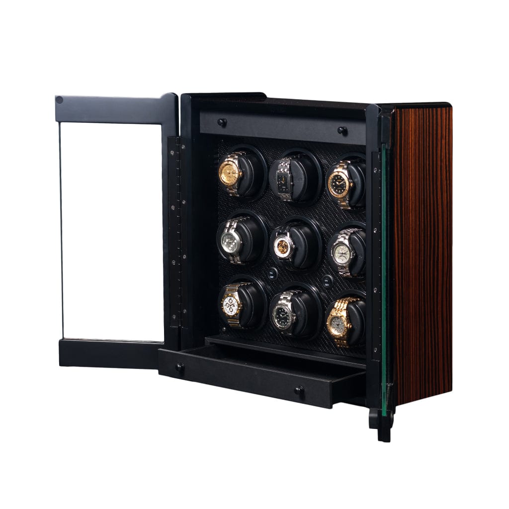 Orbita W70007/W70008 Avanti 9 Avanti Series Watch Winder Cabinet | Rotorwind/Programmable | 9 Watch Winding Capacity Rotorwind