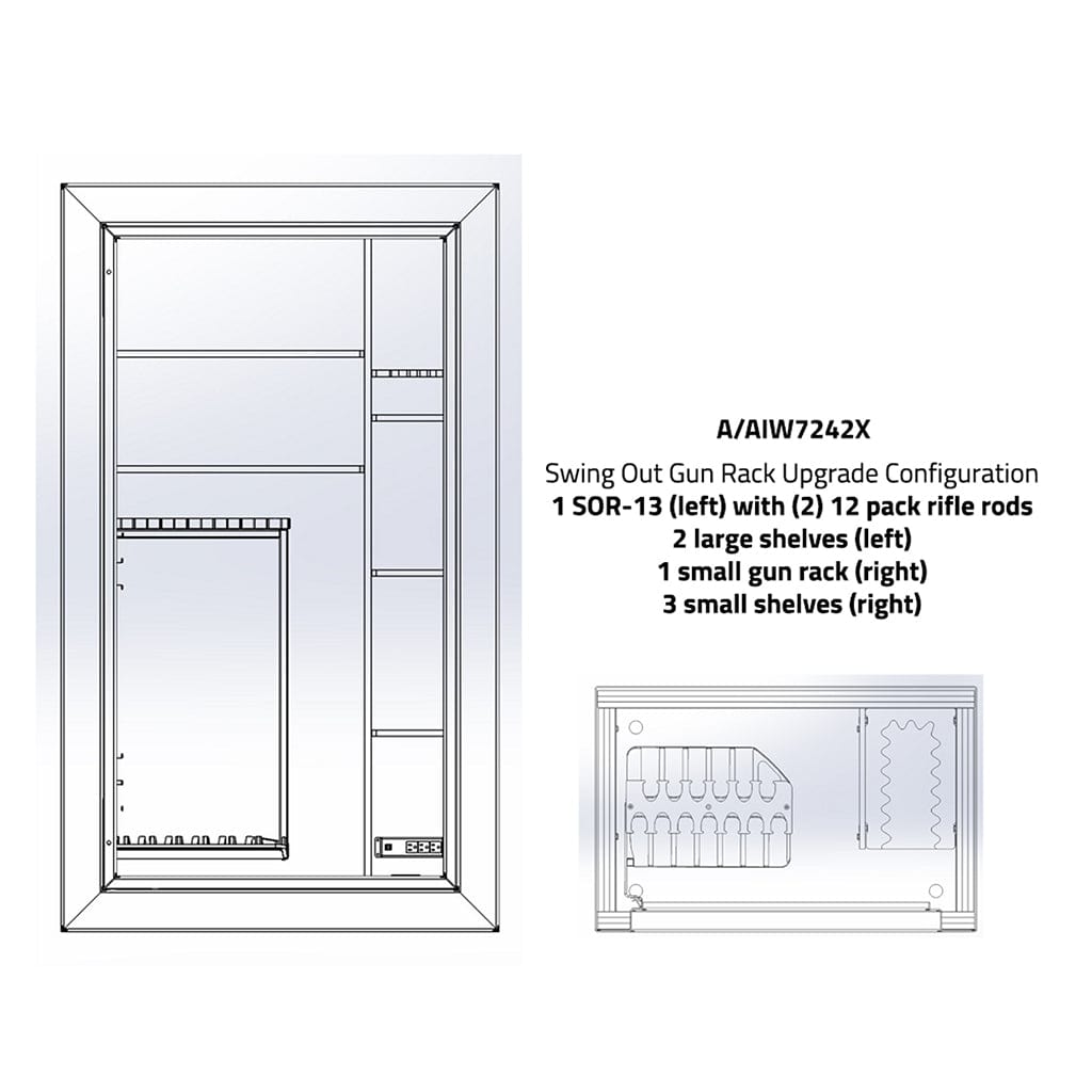 Swing Out Gun Rack System - 13 Gun (SOR13)