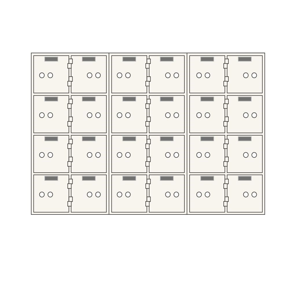 SoCal Bridgeman AX-24 Modular Depository Safe | 24 x [5"x5"] Deposit Boxes