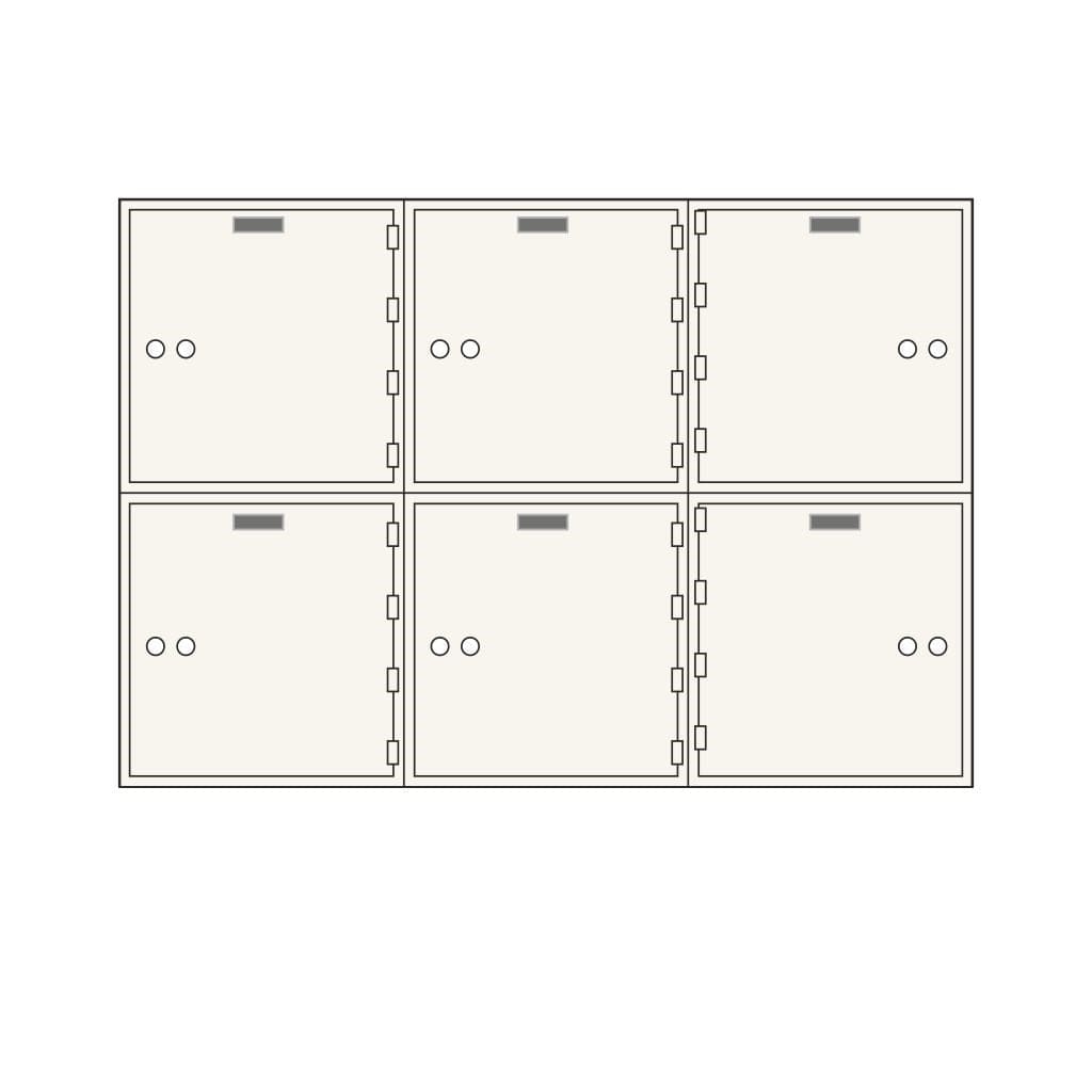 SoCal Bridgeman AX-6 Modular Depository Safe | 6 x [10"x10"] Deposit Boxes