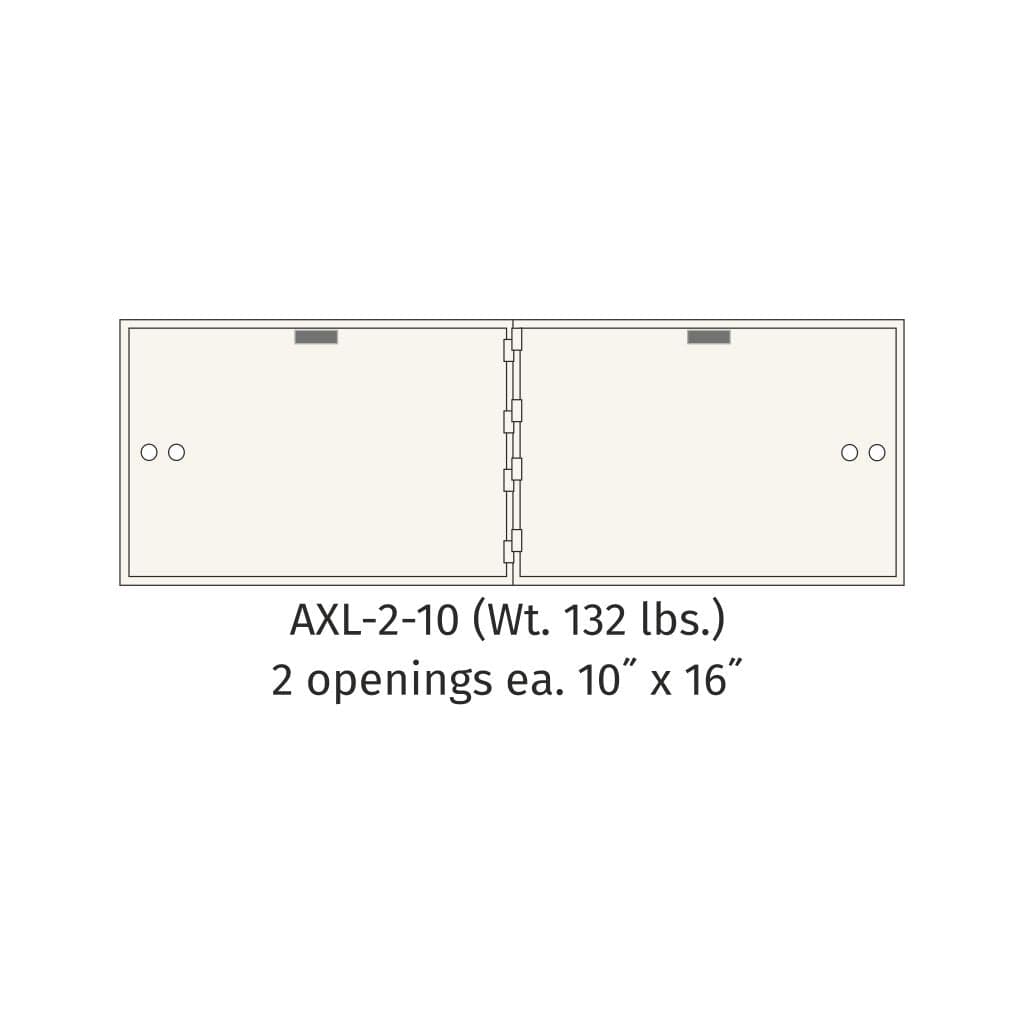 SoCal Bridgeman AXL-2-10 Modular Teller Lockers | 2 x [10&quot;x16&quot;] Security Boxes