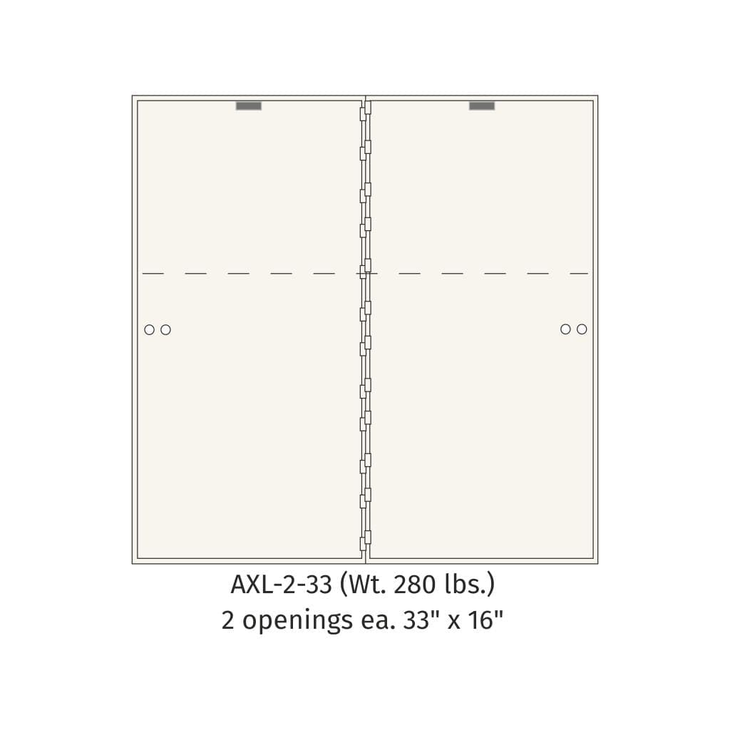 SoCal Bridgeman AXL-2-33 Modular Teller Lockers | 2 x [33&quot;x16&quot;] Security Boxes