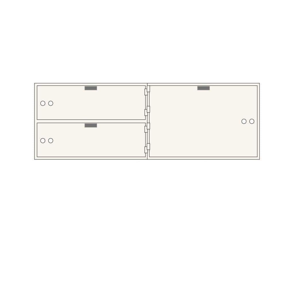SoCal Bridgeman AXL-3-10 Modular Teller Lockers | 2 x [5"x16"] + 1 x [10"x16"] Security Boxes