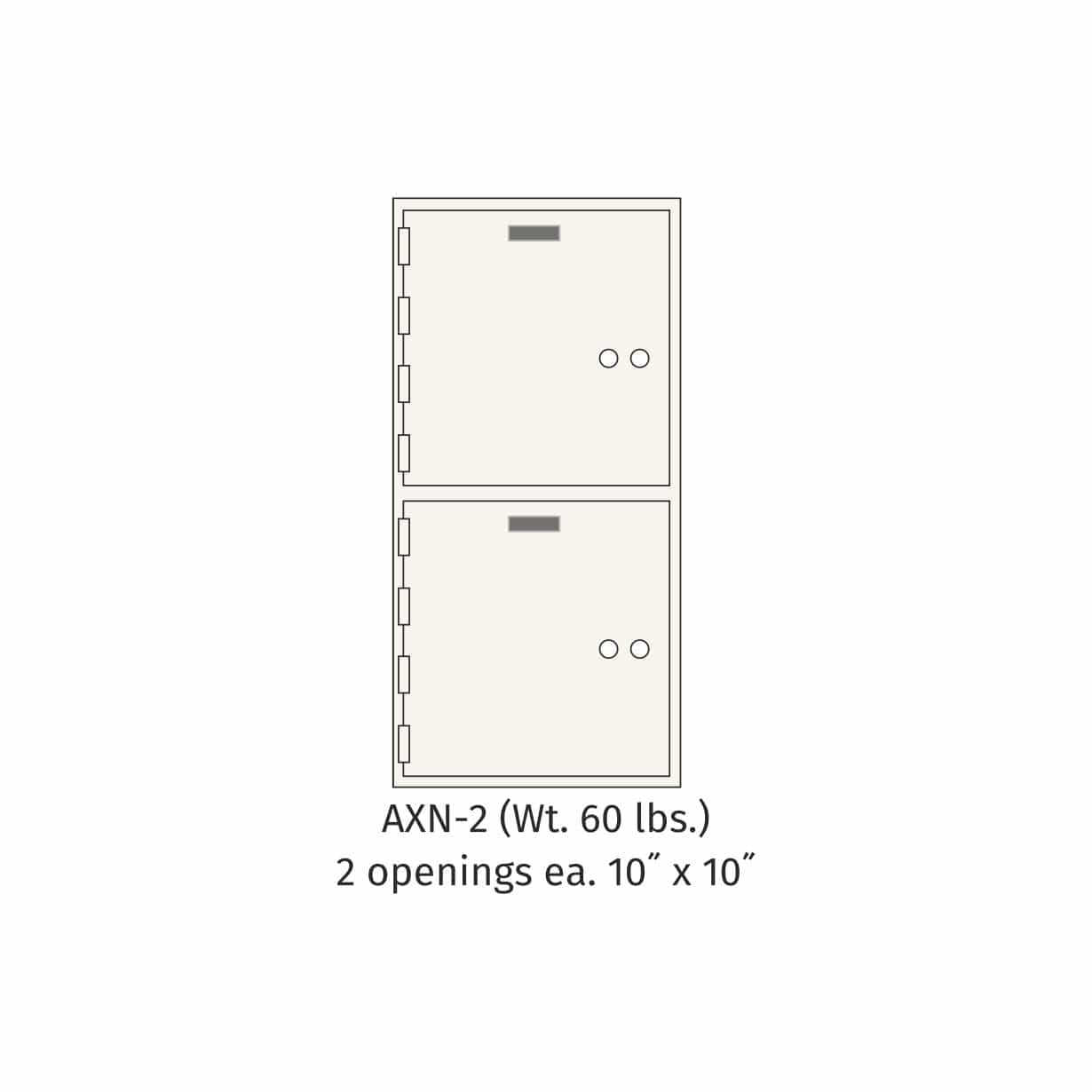 SoCal Bridgeman AXN-2 Modular Depository Safe | 2 x [10"x10"] Deposit Boxes