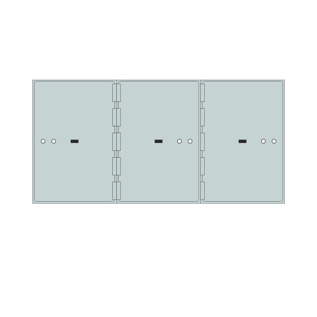 SoCal Bridgeman SD-3 Modular Safe Deposit Boxes | 3 x [15&quot;x10&quot;] Security Boxes