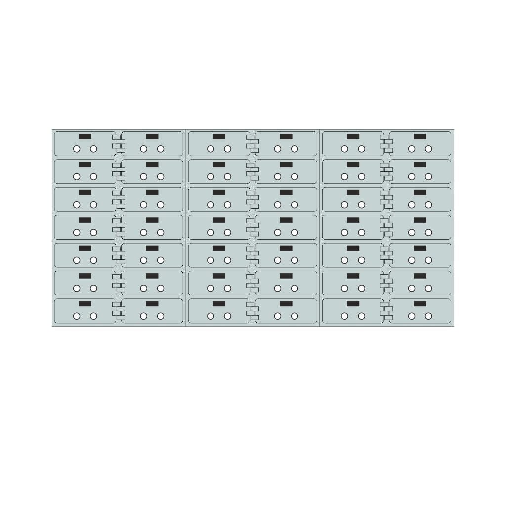 SoCal Bridgeman SD-42 Modular Safe Deposit Boxes | 42 x [2"x5"] Security Boxes